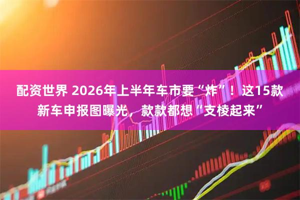 配资世界 2026年上半年车市要“炸”！这15款新车申报图曝光，款款都想“支棱起来”